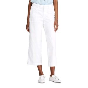 NWT Chaps Summer White Wide Leg Crop